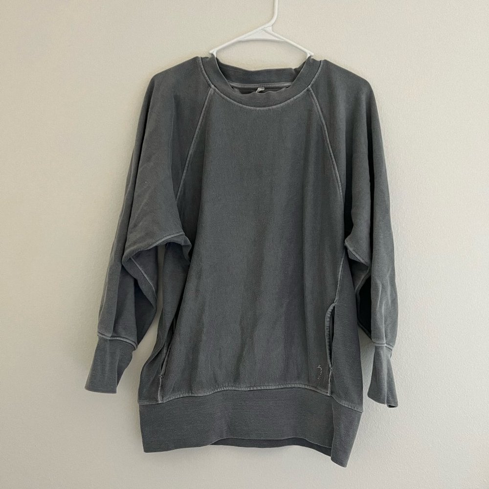 Free Poeple Navy Distressed Pullover Casual